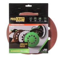 Šlifavimo popierius (10 vnt.) „ProCraft KD225.80”