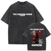 Washed Vintage Rapper Eminem The Eminem Show Graphic T-shirt Men Women Hip Hop Fashion Oversized Short Sleeve T Shirt Streetwear S įvairiaspalvis
