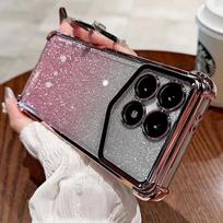 Applicable to Xiaomi Mi 17 mobile phone case electroplated four-corner Redmi k90promax glitter note14pro + anti-drop soft case Redmi k90