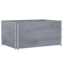 Plant Box Gray 120x80 cm Solid Pine Wood