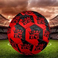 King or Queen Indoor Soccer Ball Size 5 Colorful All Ages Machine Stitched PVC Competition Ready Durable High-Bounce