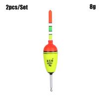 2pcs High Quality Plastic Bobber Eva Foam Ball Boia Fishing Night Float Light Stick 8g