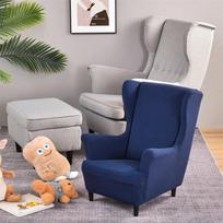 Vaikams Dydžio Sparnuotos Kėdės Užvalkalas Mažas Žakardinis Sparnuotos Nugaros Sofos Užvalkalai Elastingas Spandex Armchair Užvalkalas Baldų Apsauga Neslystantys Užvalkalai gray