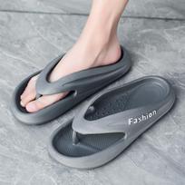 Big Size 46 Flip Flops Mens Sandals Summer New Men Shoes Thick Bottom EVA Non-slip Slide Slippers Outdoor Indoor Couples Shoes 39 pilka spalva