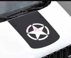 BEC1 Džipui Renegade 2016 2017 2018 Anglies Pluošto Spalvos Automobilio Variklio Dangčio Plėvelė Žvaigždės Automobilio Lipdukas Apsauginis Stilizuojantis Aksesuaras