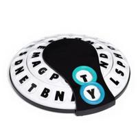 1/2 Sets Fast-Paced Think Words Game, Alphabet Wheel Family Board Game, Educational Multi-player Interactive Words Challenge Game for Kids Adults 17cm 1pc black