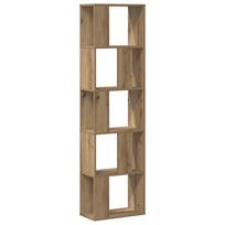 Bookshelf 5 Shelves Artisan Oak Finish 45 x 23.5 x 162.5 cm Particleboard