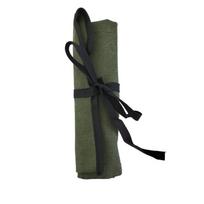 Portable Roll Up Tool Bag Oxford Cloth Multiple Pocket Organizer for Motorcycle Repair Road Trip Emergency Use žalia