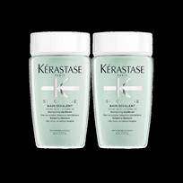 Kerastase Dvigubo poveikio šampūnas, plaukų priežiūra, drėkinantis, riebalų reguliavimas, glotnus ir švarus, muilo kvapas / Funkcionalus šampūnas 80ml*2 ruda
