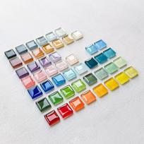1.5cm Square Crystal Mosaic Tiles Waterproof Scratch Resistant for Home Decor DIY Craft Art Projects 1pcs