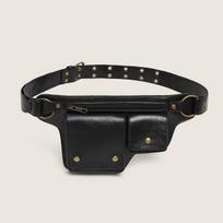 European/American Retro Crossbody & Waist Bag - Adjustable Outdoor Sports Bag with Rivet Motorcycle Style. juoda