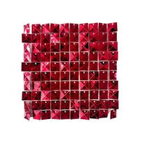 Glitter Square Sequin Panel Wall Decor Baby Shower Photo Backdrop Backdrop Decoration Panels raudona