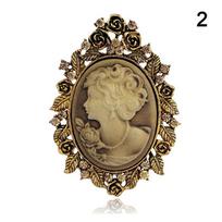 1X Vintage Cameo Victorian Style  Wedding Party Women Pendant Brooch Pin sidabras
