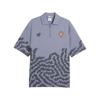 Puma X Fpf Collaboration Badge Half-Zip Short Sleeve Polo Shirt Unisex tops 635103-65 L gray