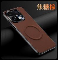 For Realme 16 Pro Plus Case Fabric Leather Lens Protection Case For Realme 15 Pro Plus 14 13 For Magsafe Wireless Charging Cover realme 16 Pro tamsiai ruda spalva