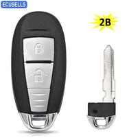 Ecusells 2 mygtukų nuotolinio automobilio rakto tuščias korpusas Suzuki Swift SX4 Vitara 2010 2011 2012 2013 2014 2015 2016 TS008 / TS007