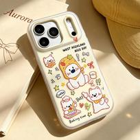 ins tilted head puppy applies to apple iPhone16/17promax mobile phone case matte female Huawei mate80 female apple xsmax