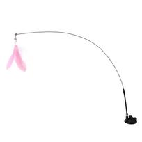 Strong Suction Cup Cat Teaser Wand Long Stick Interactive Cat Toy Self-Playing Bite Resistant Replaceable Head Pet Supplies balta