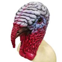 Turkey mask Halloween funny headgear party costume full-face latex prop horror funny animal mask Turkey gray