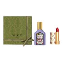 Gucci Flora Gorgeous Magnolia Eau De Parfum With Rouge À Lèvres Voile Set Perfume 30ml + Lip Balm #25