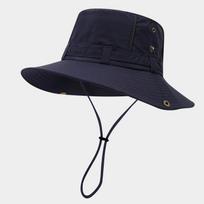 Vintažinė reguliuojama unisex kepurė lauko žygiams ir alpinizmui One size fits all tamsiai mėlyna