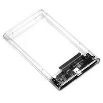 Transparent 2.5 SATA to USB 2.0 3.0 Type-C 3.1 Adapter Enclosure External Hard Drive Case and Bag HDD Caddy Box