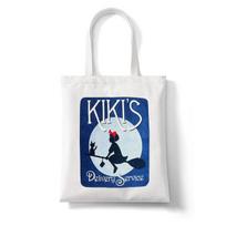 Moterų pirkinių krepšys „Kiki“ pristatymo paslauga „Totoro Studio Anime Big Handbag“ Drobinis krepšys Pirkėjų krepšys Animacinių filmų krepšys per petį 24*26cm