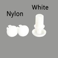 Nailoninis kniedžių presavimo mygtukas Plastikinis R tipo PC plokštės plastikinis moteriškas nailonines kniedes Juodas Baltas R20 R26 R30 R35 R40 R50 R60 R2024 (65pcs)