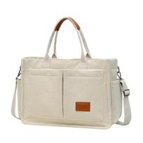 College style canvas bag large capacity messenger bag fashion simple shoulder bag versatile casual tote bag