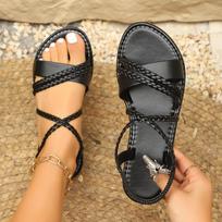 Moteriškos pleišto basutės Madingos Basutės su čiurnos dirželiu Slingback Atvirais pirštais Storu padu Platforminės Laisvalaikio Basutės Vienspalvės Zapatos De Mujer 36 juoda