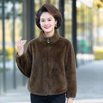 Joker Padded Warm Women's Stand Collar Coat Plus Size Western Style Solid Color Short Winter Cardigan S