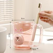 Couple's High-end Mouthwash Cup with Handle for Children 401-500ml rožinė