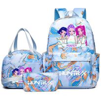 3 vnt./rinkinys Anime mielas K-pop spausdintas kuprinė su rankine pieštukų dėklu paaugliui mokiniui mergaitei berniukui mokyklos krepšys moterims didelės talpos kelioninė rankinė