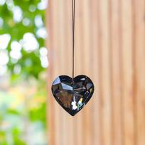 Crystal Peach Prism Suncatcher Prism Heart Shaped Hanging Pendant Decorative Rainbow Maker Window Home Office Garden Decoration juoda