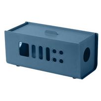 M-Modern-Cable Organizer Box For Desk - Electric Socket Storage, Power Cord Holder, Desktop Plug-In Board Management tamsiai mėlyna spalva