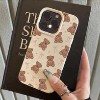 Cute Bow Bear Pattern Phone Case For iPhone 17 16 15 14 13 12 11 Pro Max 16E 17 Air 15 14 Plus X XR XS Max Protection Soft Cover iPhone 11 Pro