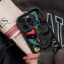 Japan Ghost Face Samurai For IPhone 17 Pro Max 16 15 14 13 12 11 Plus Black Soft Phone Cover iPhone 16 plus