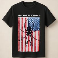 My Chemical Romance Voras JAV Vėliava Grupės Grafika Unisex Marškinėliai Unisex Marškinėliai XXXXL