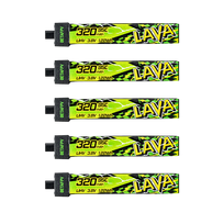 LAVA II 1S 320mAh 95C LiHV Baterijos (5 vnt.)