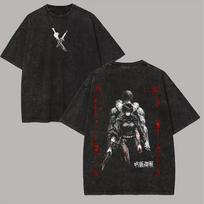 Maki Zenin T-shirt Jujutsu Kaisen Cursed Tool Tee Vintage Washed Oversized Retro Anime Harajuku Streetwear Casual Clothing L
