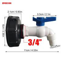 Filter Pipe Joint IBC Water Tank Adapter Faucet PTFE Tape Irrigation Filtration Garden Water Pipe Nozzle G1'' 3/4'' 1/2'' 3/8'' (as the picture,Full Accessories)