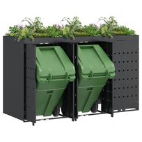 vidaXL Wheelie Bin Storage for 3 Bins Anthracite