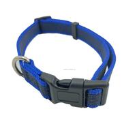 Strong Nylon Vulcanized Rubber Non-slip Dog Training Collar for All Sized Dogs German Sheperd Border Collie Shiba Akita Husky mėlyna