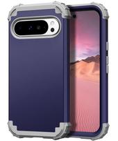 For Google Pixel 9 10 Pro XL 10 9 7 6 Pro 10a 9a 8a 7a 6A Case Full Body Cover 3 Layer Hybrid  PC&Silicone Heavy Duty Bumper Opp Bag&For Google Pixel 10 Pro XL 5G 6.8" mėlyna