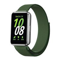 Nailono kilpinė apyrankė Samsung Galaxy Fit 3, reguliuojama, elastinė apyrankė, tinkama iWatch, Samsung Galaxy Fit3 juosta, Correa For Galaxy Fit3 armijos žalia spalva