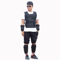 20kg Adjustable Weighted Training Set with Vest, Ankle & Wrist Weights gray