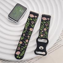 Prints Floral Strap for Samsung Galaxy Fit 3 Watch Band Silicone Engraving Bracelet for Samsung Galaxy Fit 3 Women Wristband for samsung fit 3