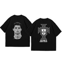 Cristiano Ronaldo Soccer Superstar Super Fashion Print Short Sleeve Cotton T-shirt Men Women Worn American Style - Men's Summ... S įvairiaspalvis