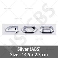 SQOB1 3D ABS 408 4008 508 5008 508L Letter Emblem GT Rear Trunk Badge Logo For Peugeot 408 508 4008 5008 508L Car Styling Accessories