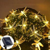 5m/7m Dragonfly Solar String Lights Outdoor Waterproof 8 Modes Dragonfly Fairy Lights For Home Patio Garden Wedding Xmas Decor 5m-20leds